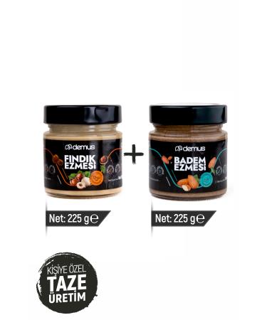 DEMUS FOOD Personalized Natural Production Duo - Demus Hazelnut Paste 225 gr Demus Almond Paste 225 gr