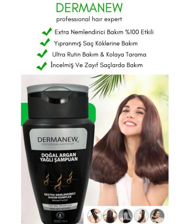 dermanew hair Argan Oil Shampoo - For Treated Weak and Oily Hair - Buy Online on GoSupps.com
