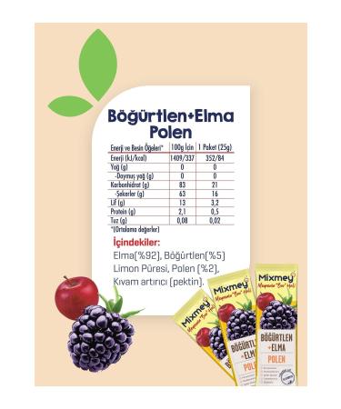 Mixmey Bee Blackberry & Pollen Fruit Bar | Natural Energy Source - 25gr X 24 Pieces - Buy Online on GoSupps.com