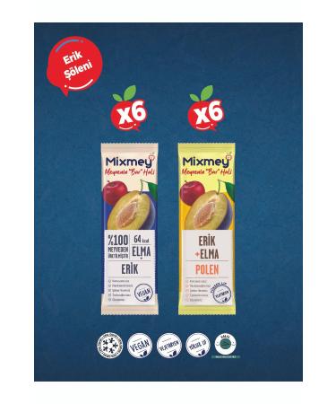 Mixmey Plum Feast Fruit Bar | Natural Plum Flavor and Healthy Snack - 12 Pieces