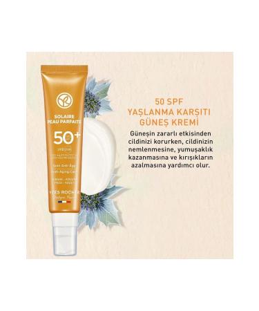 Yves Rocher Solaire Peau Parfaite - Anti-Blemish and Anti-Aging Moisturizer SPF50 Protective Sun Cream 40ML - Buy Online on GoSupps.com
