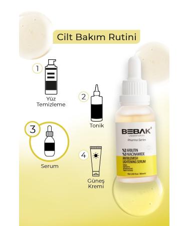 Bebak Pharma Skin Tone Equalizer Brightening Arbutin Serum 2% Arbutin 3% Niacinamide Serum 30ml - Buy Online on GoSupps.com