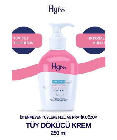 AGISS Hair Removal Cream 250 ml (PUMP) - Buy Online on GoSupps.com