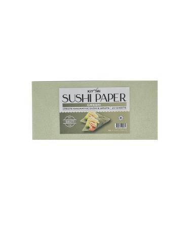 Kiyomi Green Soybean Paper - Sushi Paper - Sushi Wrapper - 20 Sheets