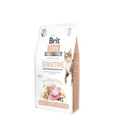 Brit Care Sensitive Turkey and Salmon Adult Cat Food 2 kg