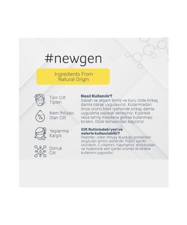 NewGen Peptide & Wrinkle Reducing and Antioxidant Effect Serum 30 ml - Buy Online on GoSupps.com