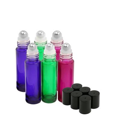 Ax Axentia 5 Pieces 10 Ml Amber Roll On Glass Bottle Colored