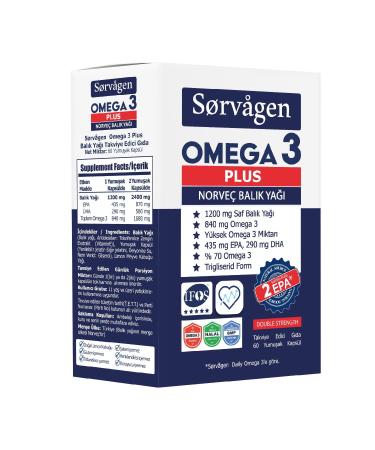 Sorvagen Omega 3 Plus Pure Norwegian Fish Oil 60 Capsules 1200mg