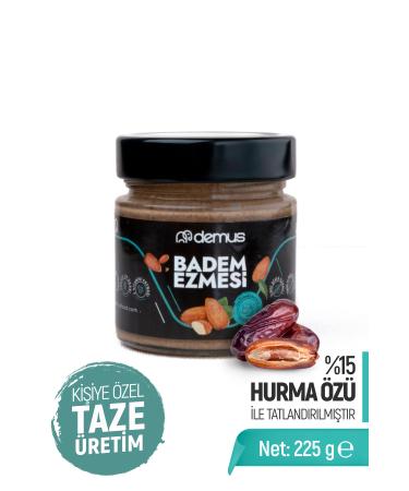 DEMUS FOOD Personalized Natural Production - Demus Sweetened (WITH DATE EXTRACT) Almond Paste 225gr