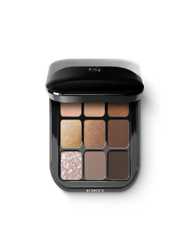 KIKO NEW GLAMOUR MULTI FINISH EYESHADOW PALETTE 01 Earth Tones - Eyeshadow Palette