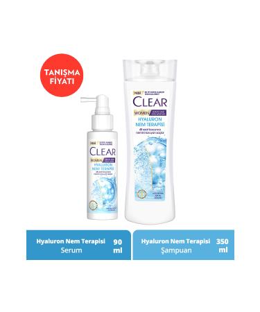 Clear Women Shampoo Hyaluron Moisture Therapy 350 ml Women Serum Hyaluron Moisture Therapy 90 ml