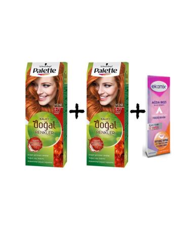 Palette Natural Colors Hair Dye 8-77 Cinnamon Copper 2 Pieces