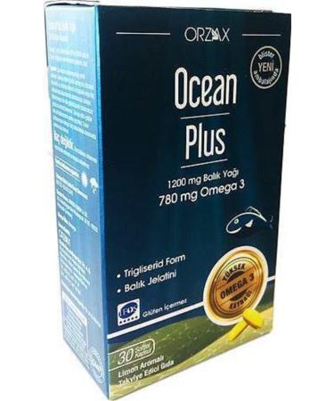 Ocean Orzax Ocean Plus Omega 3 Fish Oil Lemon 30 Softgel Capsules