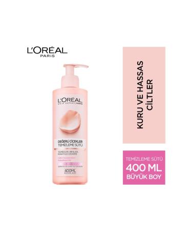 L'Oreal Paris Paris Precious Flowers Cleansing Milk Dry and Sensitive Skin 400 Ml - Buy Online on GoSupps.com