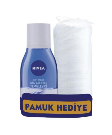 NIVEA Double Effect Eye Make-Up Remover 125 Ml Cotton Gift