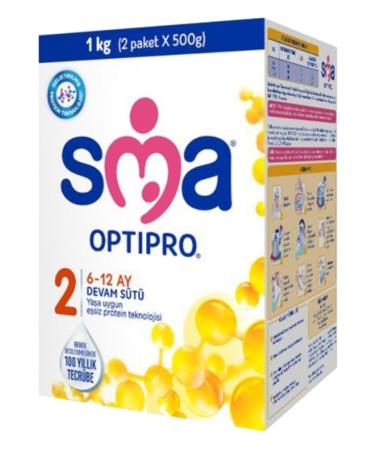 SMA Optipro No:2 1000gr Follow-On Milk (6-12 Months) Box (Set of 6) - Buy Online on GoSupps.com