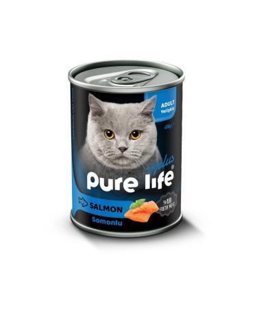 PureLife Adult Cat Canned Food with Salmon 400 gr * 12 Pieces