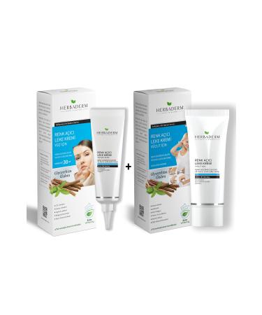 Herbaderm Lightening Blemish Cream for Body 60 ml and Lightening Face Blemish Cream 55 ml 2 Pack