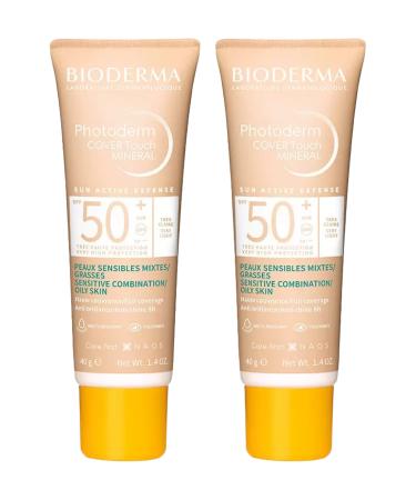 Bioderma Photoderm Cover Touch Mineral SPF50+ Very Light 40 ml PACK OF 2