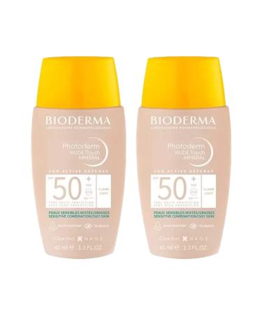 Bioderma Photoderm Nude Touch SPF 50+ Light 40 ml PACK OF 2
