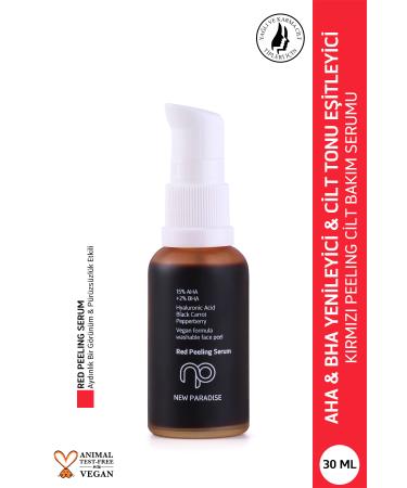 NEW PARADISE Anti-Stain Skin Rejuvenator Dead Skin Remover Aha Bha Red Peeling Serum 30 ml