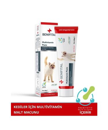 Benifital Multivitamin Paste 100 G. Multivitamin Malt Paste for Cats Vitamin B C D Iron Calcium - Buy Online on GoSupps.com