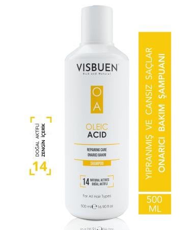 Visbuen Oleic Acid 14 Natural Active Repairing Care Shampoo for Damaged and Processed Hair Oa
