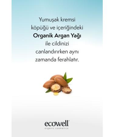 Ecowell Organic Shower Gel Vegan Certified Purifying Refreshing Hypoallergenic Argan Oil 300 ml - Buy Online on GoSupps.com