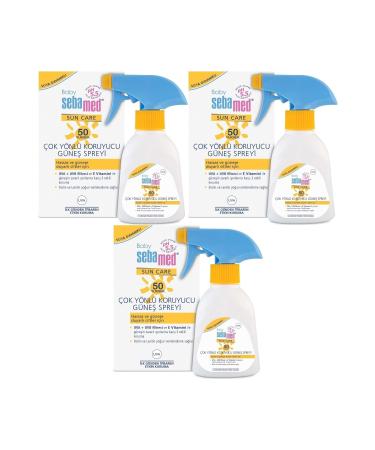Sebamed Sun Care Baby Sun Lotion Cream Spray 50+ Factor 200ML (For Sensitive Skin) (Set of 3)
