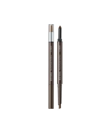 The Saem Eco Soul Pencil & Powder Dual/ 2 in 1 Eyebrow Pencil - 04 Medium Brown