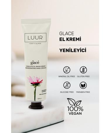 LUUR COSMETICS & MORE Glac Hand Care Cream Intensive Moisturizing Nourishing Dry Skin Hyaluronic Acid Vitamin E 50 ml - Buy Online on GoSupps.com