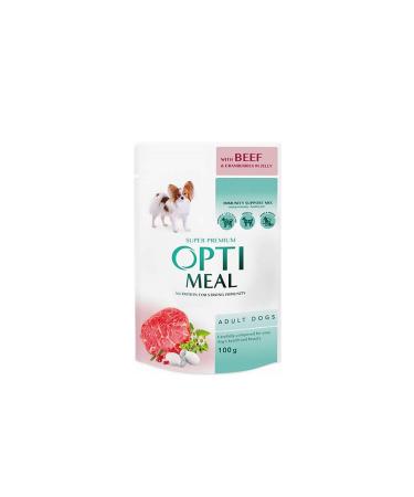 OptiMeal Beef-Cranberry Pouch Jelly Mini. Race 100gr 485125