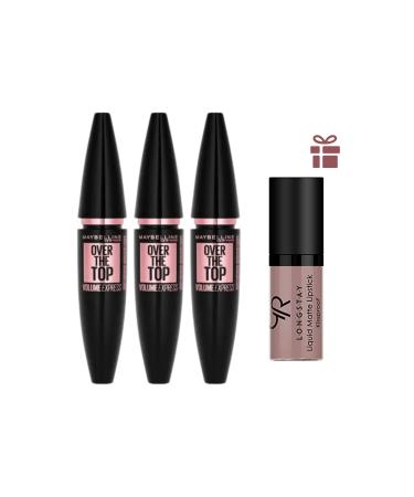 Golden Rose Liquid Mini Matte Lipstick Longstay Liquid Matte Lipstick No 10 + Volume Express Over The Top Mascara X3
