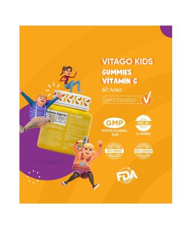 Vitago Kids Gummies 60 Chewable Gummy Gels with Vitamin C - Buy Online on GoSupps.com