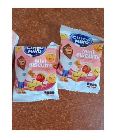  PKON CHICO MIKO MINI BISCUITS STRAWBERRY BISCUITS 24 PIECES - Buy Online on GoSupps.com