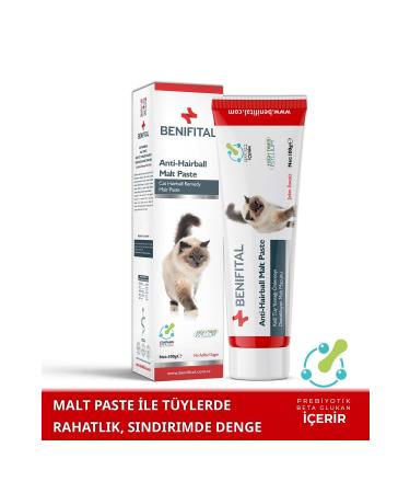 Benifital Malt Paste 100 Gr Prebiotic Malt Paste Supporting Prevention of Cat Hairballs No Added Sugar - Buy Online on GoSupps.com