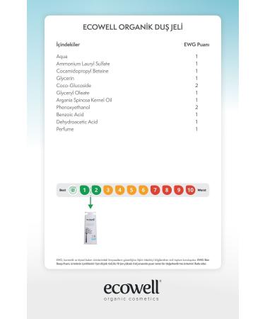 Ecowell Organic Shower Gel Vegan Certified Purifying Refreshing Hypoallergenic Argan Oil 300 ml - Buy Online on GoSupps.com