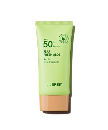 The Saem Jeju Aloe Sun Gel Sunscreen Spf 50+ And Pa++++ 50 Gr