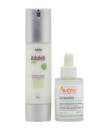 Avene Cicalfate+ Repair and Strengthening Serum 30ml Adalep Plus Acne and Blemish Cream 50ml