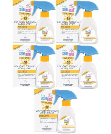 Sebamed Sun Care Baby Sun Lotion Cream Spray 50+ Factor 200ML (For Sensitive Skin) (Set of 5)