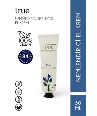 LUUR COSMETICS & MORE True Hand Care Cream Intensive Moisturizing Nourishing Dry Skin Hyaluronic Acid 50 ml