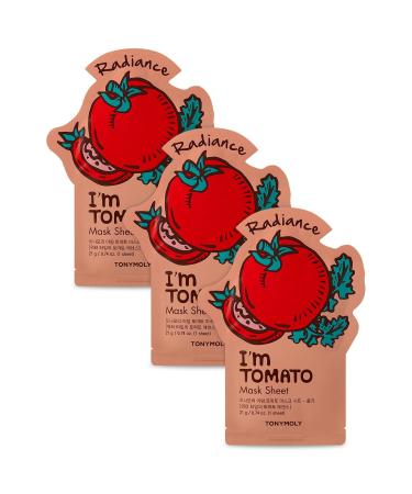 TONYMOLY Face Mask I'm Real Brightening & Purifying Tomato Skin Care X3 Pieces - Buy Online on GoSupps.com