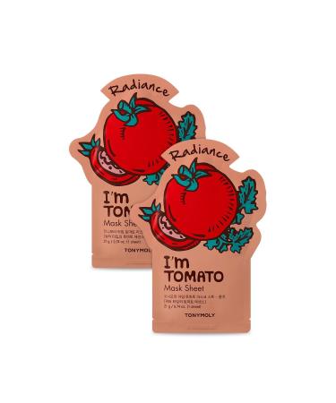 TONYMOLY Face Mask I'm Real Brightening & Purifying Tomato Skin Care X2 Pieces - Buy Online on GoSupps.com