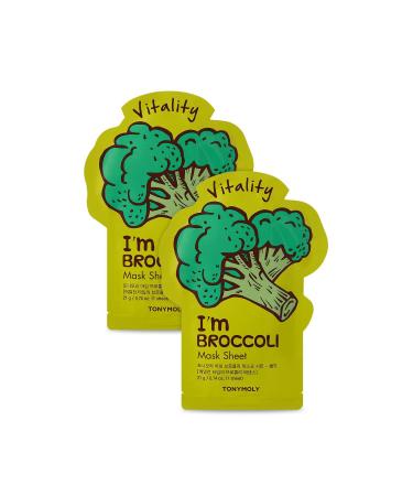 TONYMOLY Face Mask I'm Real Revitalizing Broccoli Skin Care X2 Pieces - Buy Online on GoSupps.com