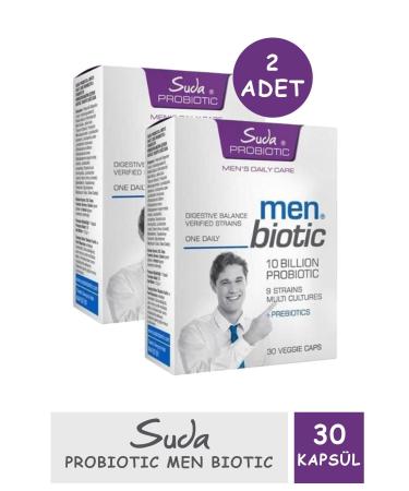 Water Vitamin Probiotic Men Biotic 30 Veggie Capsules 2 Pieces