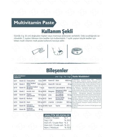 Benifital Multivitamin Paste 100 G. Multivitamin Malt Paste for Cats Vitamin B C D Iron Calcium - Buy Online on GoSupps.com