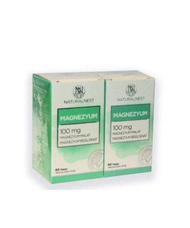 Natural Nest Naturalnest Magnesium 100 Mg 60 Tablets 2 Li