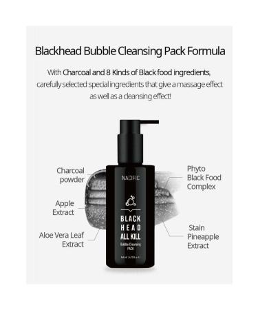Nacific Blackhead All Kill Bubble Cleansing Pack 140ml - Blackhead Cleansing Foam - Buy Online on GoSupps.com
