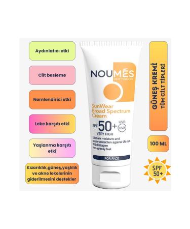 noum s dew touches Noumes Sunwear Spf 50 Anti-Stain Anti-Aging Brightening Moisturizing Face Sun Cream 100 ml