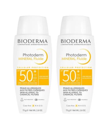 Bioderma Photoderm SPF 50+ Mineral Fluide 75 gr PACK OF 2